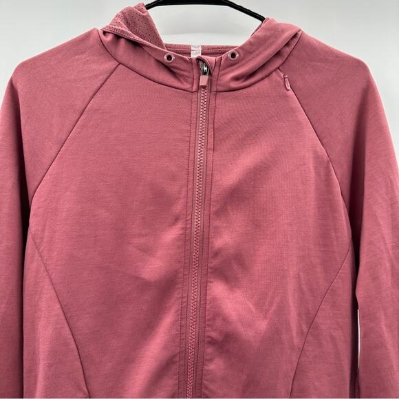 Fabletics‎ Sammy Dark Rouge Pink Hooded Full Zip Long Sleeve Jacket Size S - Picture 3 of 11